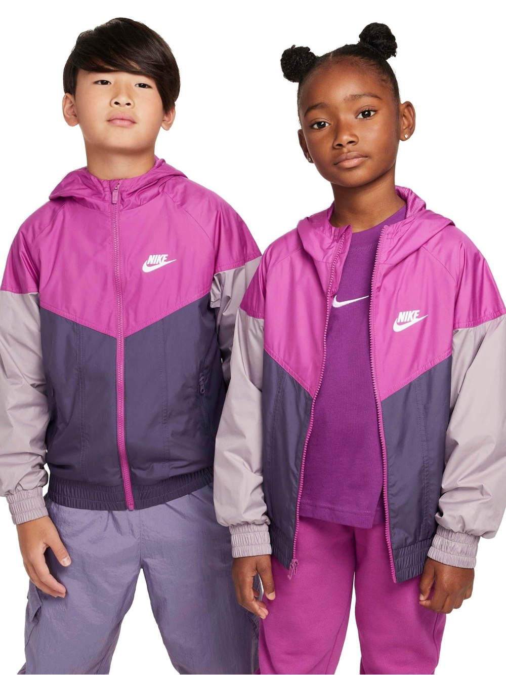 Nike Big Kids' Sportswear Windrunner Hooded Repel Jacket - Fuchsia/Purple/Violet